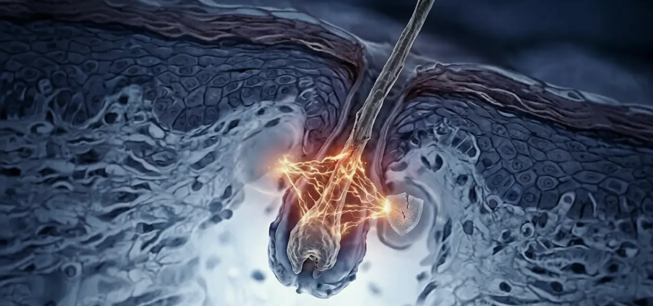 New research shows how external trauma and internal anxiety converge to trigger permanent hair loss