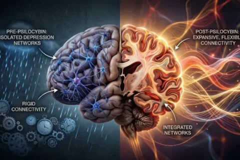Brain scans show psilocybin may physically rewire depression-linked brain networks