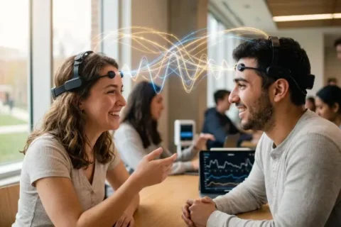 A decade of research on thousands of people proves that human brains literally synchronize during face-to-face conversation, and lonely brains cannot do it