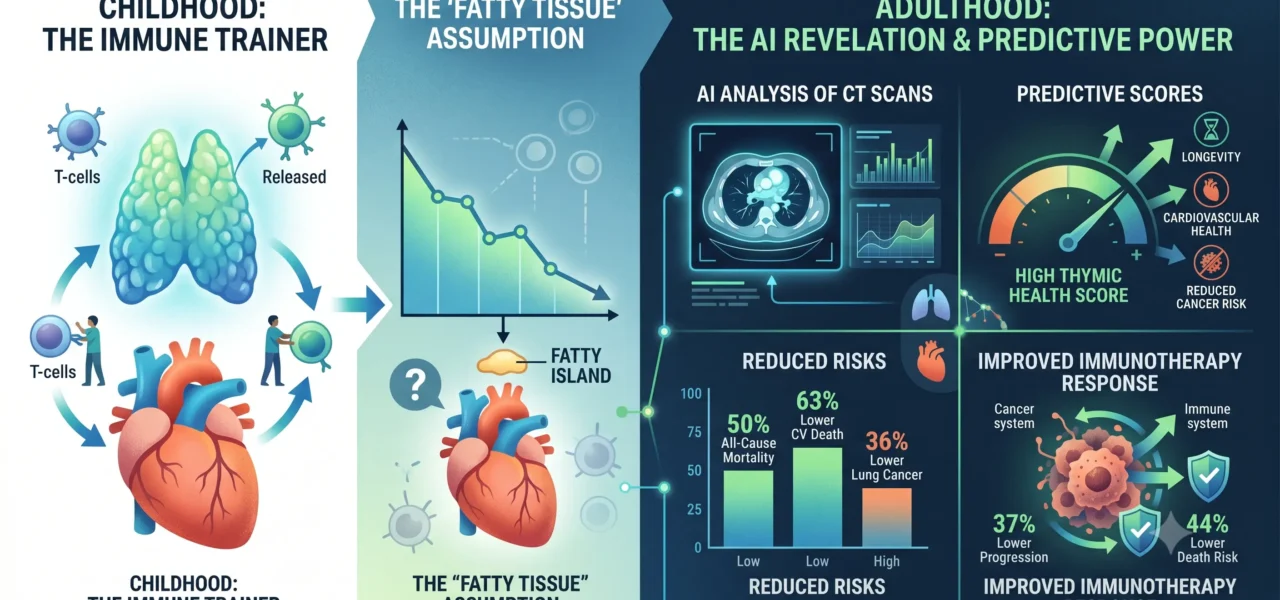 New research reveals that thymus health may be one of the strongest predictors of lifespan, cardiovascular survival, and cancer outcomes ever found