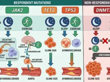 Scientists found that sleep and exercise can suppress a blood mutation carried by up to half of people over 80, but only if you have the right gene mutated