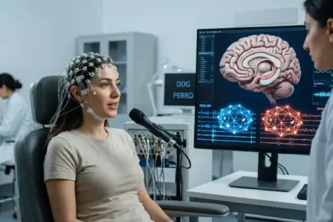 Scientists recorded individual neurons in bilingual brains for the first time and found that the brain does not translate words, it does something more sophisticated