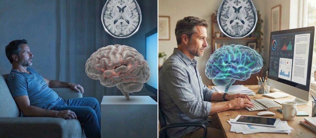 A new study confirmed that frequent TV watching physically changes the brain, then found that sitting at work does something completely different to the same brain regions