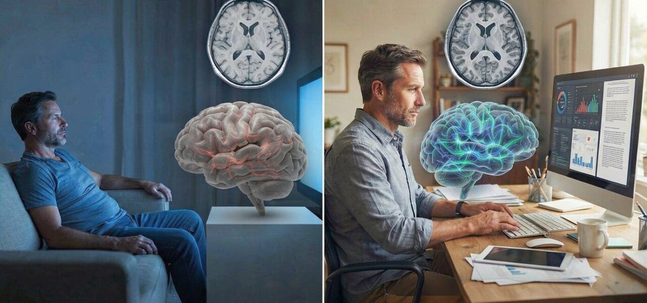 A new study confirmed that frequent TV watching physically changes the brain, then found that sitting at work does something completely different to the same brain regions