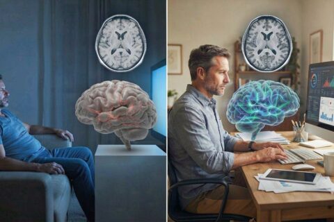 A new study confirmed that frequent TV watching physically changes the brain, then found that sitting at work does something completely different to the same brain regions