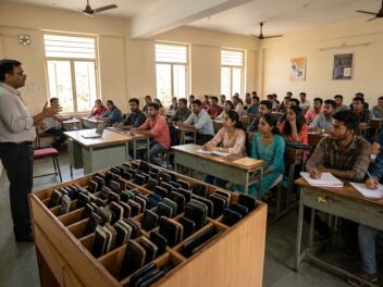 A randomized trial of 16,683 college students found that collecting phones at the start of class raised grades, most of all for struggling students. The bigger surprise was how students felt about it afterward.