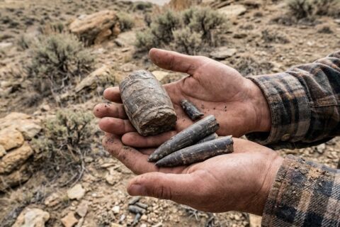 Wyoming fossil hunters call them squid butts. Scientists have described the fattest one ever found, from a family thought to be long gone